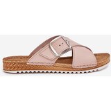 Inblu Leather Women's Slippers With Buckle Pink | shoptok.hr