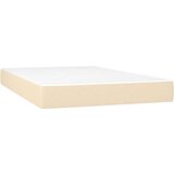  Box spring postelja z vzmetnico LED krem 120x200 cm blago, (20725139) | Shoptok.si