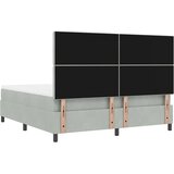  Krevet s opruga kutije Svjetlosiva 200 x 180 cm Baršun | shoptok.hr