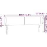  Vzglavje z ušesi črno 163x23x78/88 cm žamet, (20952389) | Shoptok.si