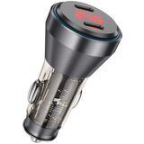  HOCO auto punjac NZ12C 2 x Type C sa digitalnim displejem + kabl Type C na Lightning PD QC3.0 3A 60W providno crni Cene