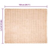 vidaXL Dežnik iz umetnega zajčjega krzna 4 pcs Bež 130 x 150 cm | Shoptok.si