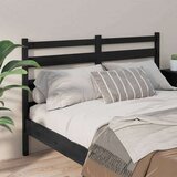  Uzglavlje za krevet crno 206 x 4 x 100 cm od masivne borovine | shoptok.hr