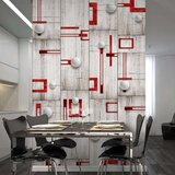  Tapeta - Concrete red frames and white knobs 50x1000 Cijene