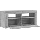 TV ormarić s LED svjetlima boja sivog hrasta sonome 90x35x40 cm | shoptok.hr
