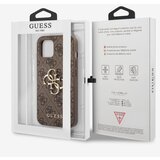Guess PU 4G Metal Logo Zadní Kryt pro iPhone 13 Brown Ovitek za telefon Vijolična | Shoptok.si