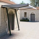 vidaXL ročno zložljiva tenda z led lučkami 3x2,5 m modra in bela | Shoptok.si