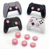  Mačje tačke 6 silikonskih kapic roza-bele barve za PS5 & PS4 & XBOX & Switch Pro | Shoptok.si