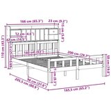 vidaXL Knjižna postelja brez vzmetnice bela 160x200 cm trdna borovina | Shoptok.si