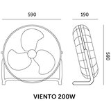  Podni ventilator VIENTO 200W/230V sjajni hrom | Eponuda.com