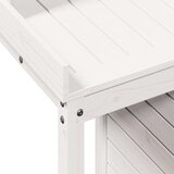  Miza za sajenje s policami bela 82,5x50x109,5 cm borovina | Shoptok.si