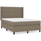  Box spring postelja z vzmetnico taupe 140x200 cm blago, (20896174) | Shoptok.si