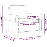  Fotelja tamnosiva 60 cm baršunasta | shoptok.hr