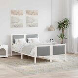 vidaXL Konstrukcija postelje Svetlo siva 120 x 200 cm blago | Shoptok.si