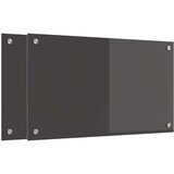 vidaXL Zaščita za kuhinjo 2 pcs Temno siva 70 x 40 cm kaljeno steklo | Shoptok.si