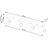 Sollux SL.1289 - Spot lampa VERDO 4xGU10/10W/230V bela | Eponuda.com