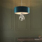  Endon 95224 - Luster na lancu 3xE27/10W/230V Ø 60 cm plavo/sivo | Eponuda.com