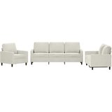  3-dijelni set sofa s jastucima krem baršunasti | shoptok.hr