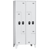 Wolf Garderobna omara Z, višina predelka 820 mm, VxŠxG 1850 x 800 x 500 mm, širina razdelka 400 mm, barva korpusa / vrat svetlo siva / svetlo siva | Shoptok.si