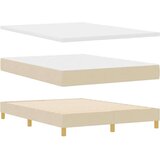 Box Postelja z vzmetnico z vzmetnico krema 200 x 160 cm Poliester, (5000142073) | Shoptok.si