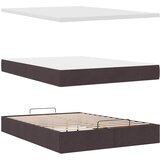  Otomanski krevet s madracem tamnosmeđi 140x190cm od tkanine | shoptok.hr