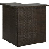  Kutni barski stol smeđi 100 x 50 x 105 cm od poliratana | shoptok.hr