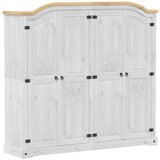  The Living Store Garderobna omara Corona bela 194x52x186 cm trdna borovina - Garderobna Omara, (21496331) | Shoptok.si