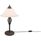 Temno rjava namizna svetilka s steklenim senčilom (višina 50 cm) Rustica – | Shoptok.si