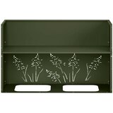  Vrtna saksija Maslinastozelena 80 x 30 x 49 cm Čelična vrata | shoptok.hr