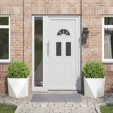 vidaXL Cvetlično korito 2 pcs Bela 50 x 50 x 50 cm Jeklo | Shoptok.si