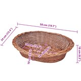  Košara za pse / krevet za ljubimce od vrbe prirodna boja 50 cm | shoptok.hr