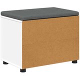  Klupa za hodnik s jastukom s policom Bijeli 60 x 38 x 46 cm | shoptok.hr