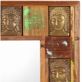  Ogledalo s likom Buddhe 80 x 50 cm od masivnog obnovljenog drva | Shoptok.si