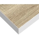  Plutajuća zidna polica boja hrasta i bijela 80x23,5x3,8 cm MDF | shoptok.hr
