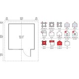 Male kuće Drvena kuća HUELVA 320 × 320 cm sa šindrom | shoptok.hr
