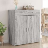  Komoda siva boja hrasta 80x42 5x93 cm od konstruiranog drva | shoptok.hr