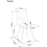 Molarem Home Stolica TOLEDO barš. - zeleno | shoptok.hr