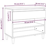 Ormarić za cipele bijeli 70 x 36 x 60 cm od konstruiranog drva | shoptok.hr