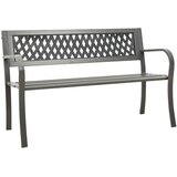  Vrtna klupa 125 cm čelična siva | shoptok.hr