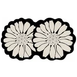 Crna/krem kupaonska prostirka 70x120 cm Flor Extrana –