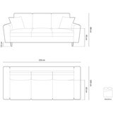 Cosmopolitan Design Svetlo siva žametna raztegljiva sedežna garnitura s prostorom za shranjevanje 235 cm Kyoto – | Shoptok.si