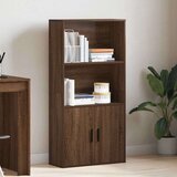 vidaXL Knjižna omara rjavi hrast 60x24x120 cm inženirski les | Shoptok.si