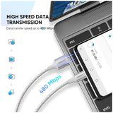 Ugreen polnilni kabel, usb-a na usb-c, 0.25 m, bel | Shoptok.si