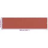 Balkonski zastor terakota 75 x 300 cm HDPE | shoptok.hr