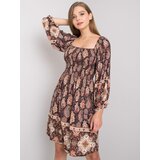Och Bella Dress-TW-SK-BI-H3748.22X-dark brown | shoptok.hr