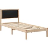  Krevetna konstrukcija Crna 80 x 190 cm Čvrsto borovo drvo | shoptok.hr