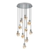 Trio Select LED viseča svetilka v srebrni barvi s steklenim senčilom ø 51,5 cm Verano – | Shoptok.si