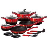 Berlinger Haus BH/1632N set posode, metallic line black burgundy edition, 15 kosov, metallic line black-burgundy | Shoptok.si