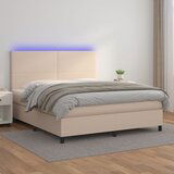  The Living Store Box spring postelja z vzmetnico LED kapučino 160x200 cm - Box Spring Postelja, (21514973) | Shoptok.si