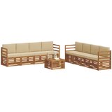  Set vanjskih sofa 9 kom. Prirodna i bež | shoptok.hr